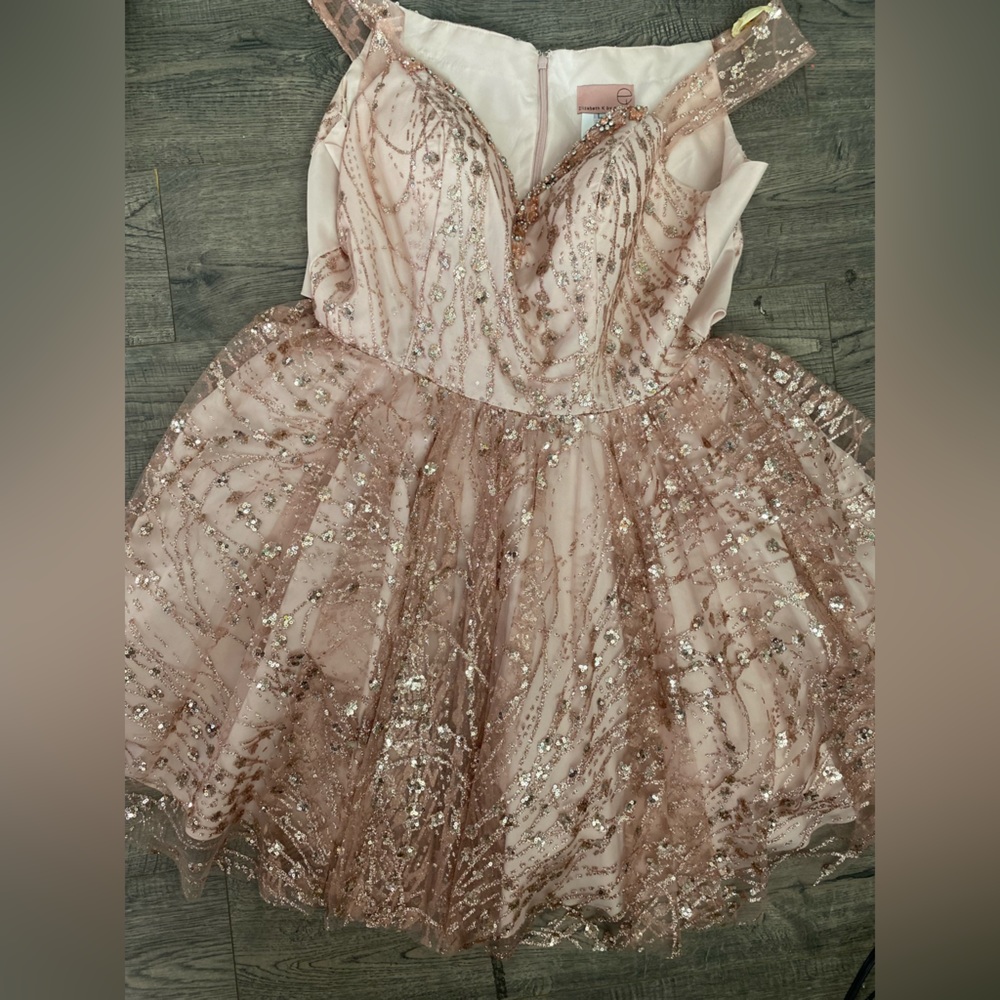 Pink glitter rhinestone knee shirt dress